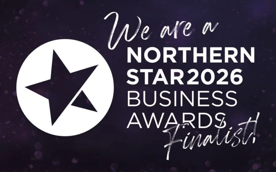 Northern Star Business Awards finalist announcement graphic for Clairvynt AI.
